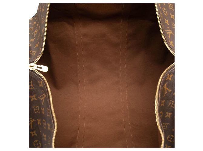 Louis Vuitton Marrone Monogram Keepall 60 - vista 4