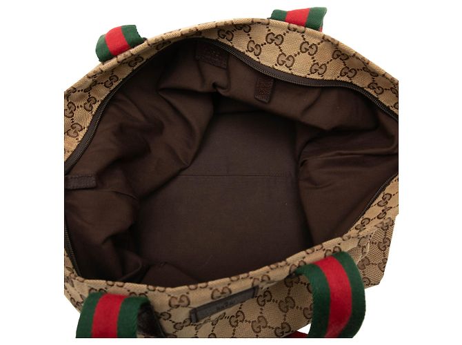 Gucci Beige GG Canvas Web Tote - Ansicht 4