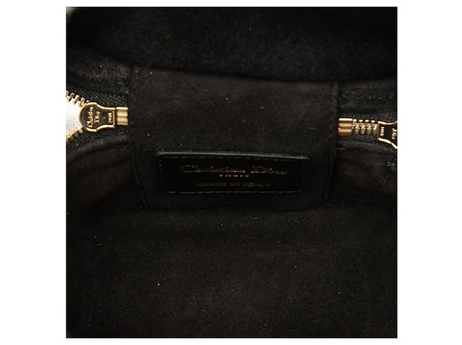Dior Black Micro Lammfell Cannage Lady Dior Vanity Case Schwarz - Ansicht 4