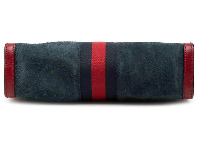 Gucci Blue Small Suede Web Ophidia Chain Crossbody Bleu - vue 3