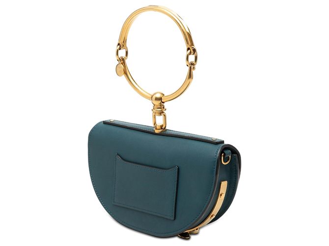 Borsa a tracolla Chloé Blue Mini in pelle di vitello Nile - vista 2