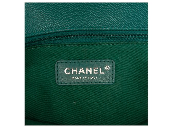 Coco Handle Borsa Chanel Green Medium Chevron Caviar Coco Top Handle Verde - vista 5