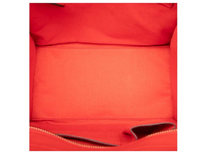 Céline Borsa Tote Luggage in pelle di vitello granulata rossa Celine Rosso - vista 4