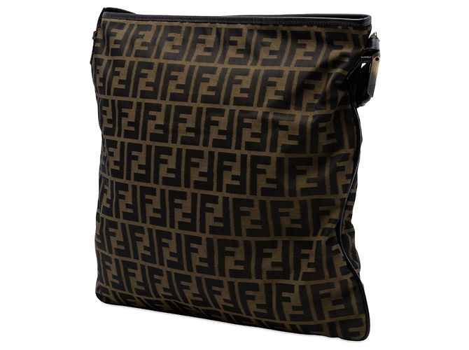 Fendi Marrone Zucca Canvas Crossbody - vista 2