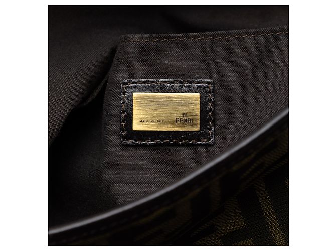 Fendi Marrone Zucca Canvas Crossbody - vista 5