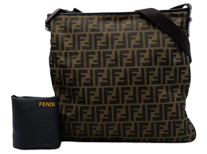 Fendi Marrone Zucca Canvas Crossbody - vista 7