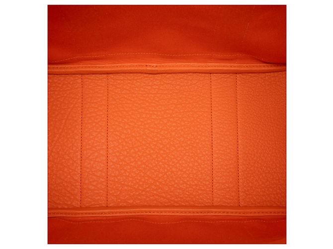Hermès Garden Party 36 in Toile Orange e Negonda Arancione - vista 4