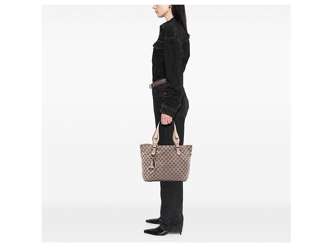 Gucci Beige GG Canvas Icon Bit Tote - Ansicht 7