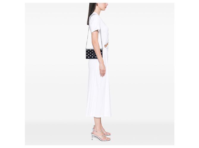 Saint Laurent Bolso bandolera Kate en piel de becerro negro Medium con monograma y corazones con tachuelas - vista 7