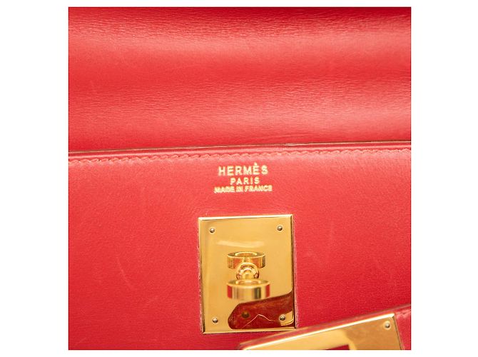 Hermès Red Box Calf Kelly Sellier 32 Rosso - vista 5