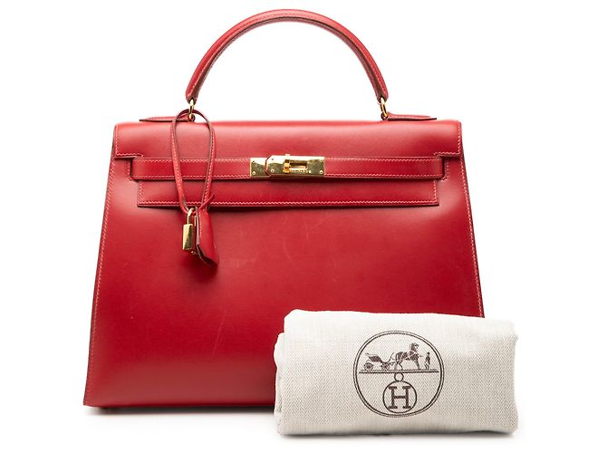 Hermès Red Box Calf Kelly Sellier 32 Rosso - vista 8