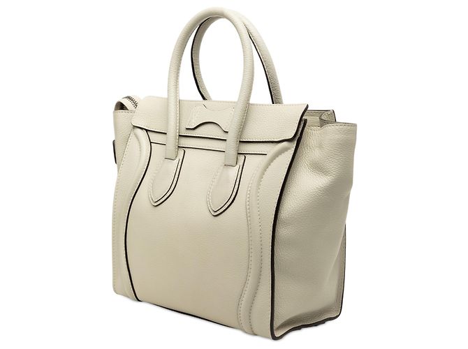 Céline Borsa Celine Brown Micro Leather Luggage Tote Marrone Beige - vista 2