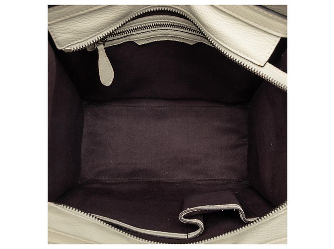 Céline Borsa Celine Brown Micro Leather Luggage Tote Marrone Beige - vista 4