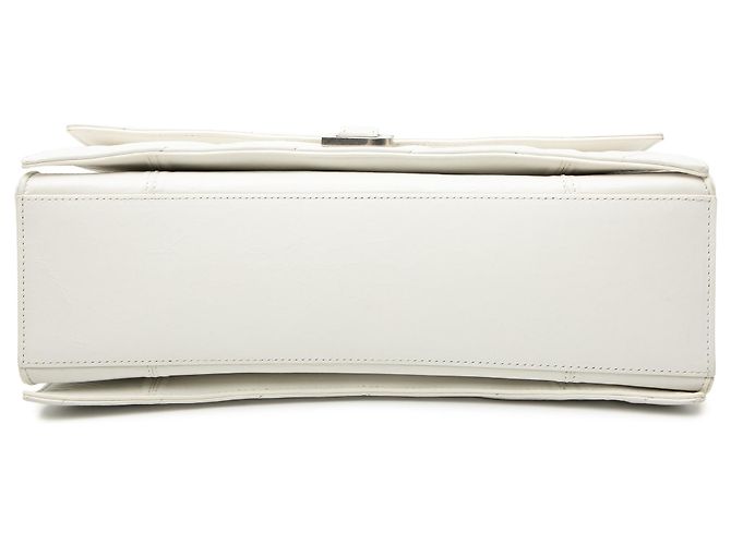 Borsa a Spalla Balenciaga White Medium Crushed Calfskin Chain Bianco - vista 3