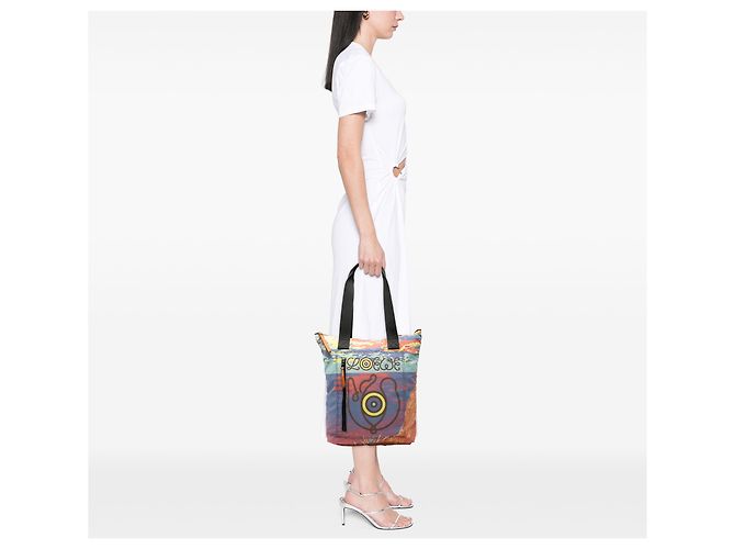LOEWE Bolso Tote Loewe Nature de nailon con múltiples estampados y ojales Multicolor - vista 7