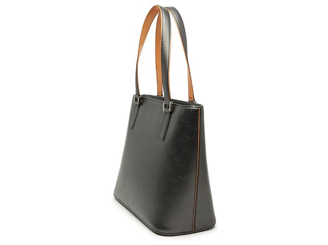Louis Vuitton Gray Monogram Mat Stockton Marrone Grigio antracite - vista 2