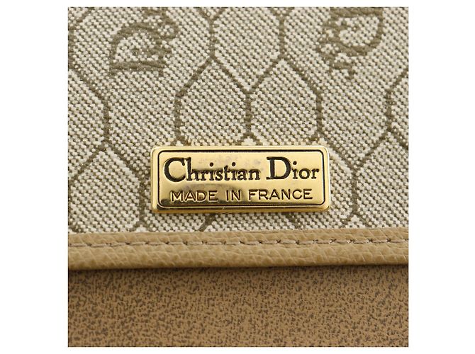 Borsa a tracolla Dior in pelle beige - vista 7