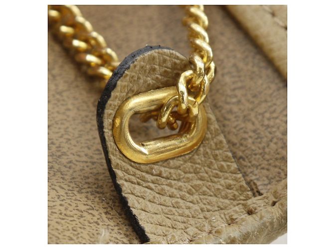 Borsa a tracolla Dior in pelle beige - vista 9
