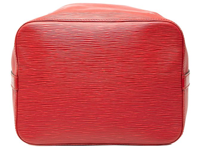 Louis Vuitton Petit Noe in pelle Epi rossa Rosso - vista 3