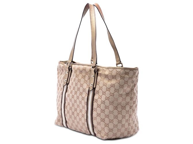 Gucci Jolicoeur Tote aus beigem GG Canvas - Ansicht 2