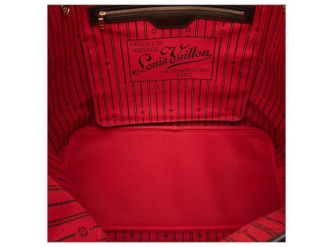 Louis Vuitton Marrone Damier Ebene Neverfull GM - vista 4