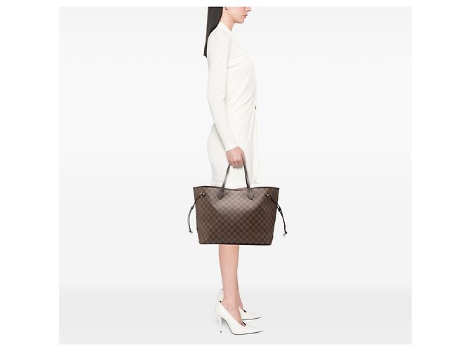 Louis Vuitton Marrone Damier Ebene Neverfull GM - vista 7