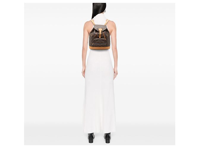 Louis Vuitton Marrone Monogram Montsouris MM - vista 7
