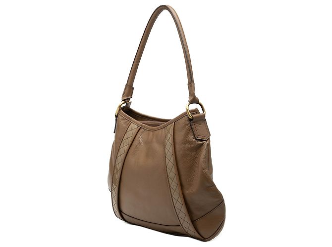 Borsa a tracolla in pelle marrone Burberry - vista 2