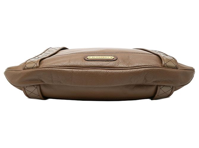 Borsa a tracolla in pelle marrone Burberry - vista 3