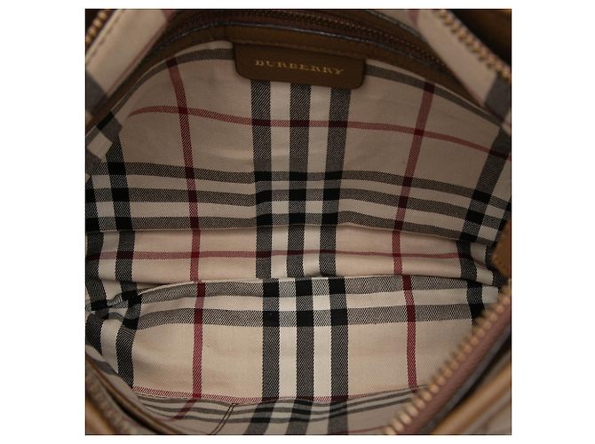 Borsa a tracolla in pelle marrone Burberry - vista 4