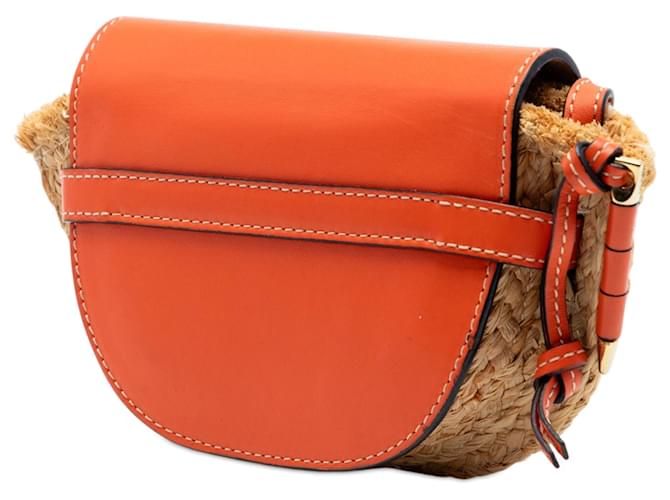LOEWE Beige Mini Raffia Gate Crossbody - vista 2