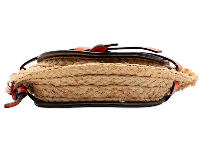 LOEWE Beige Mini Raffia Gate Crossbody - vista 3