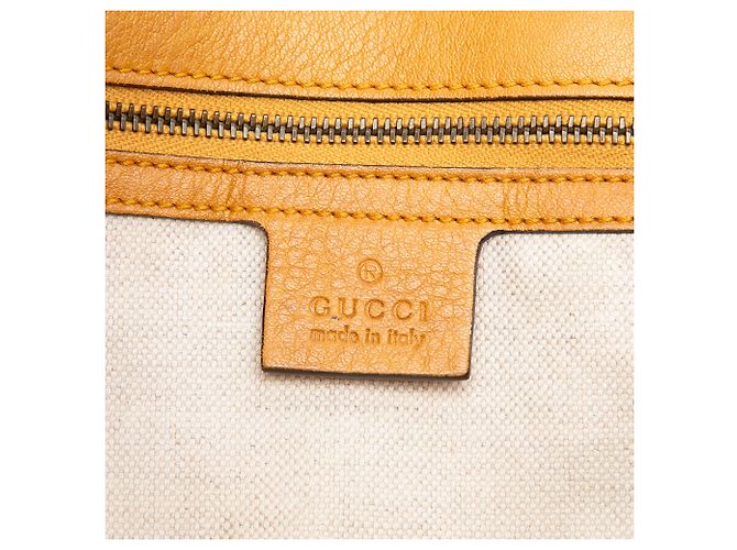 Bamboo Gucci Beige Large GG Canvas Laidback Crafty Tote Gelb - Ansicht 5
