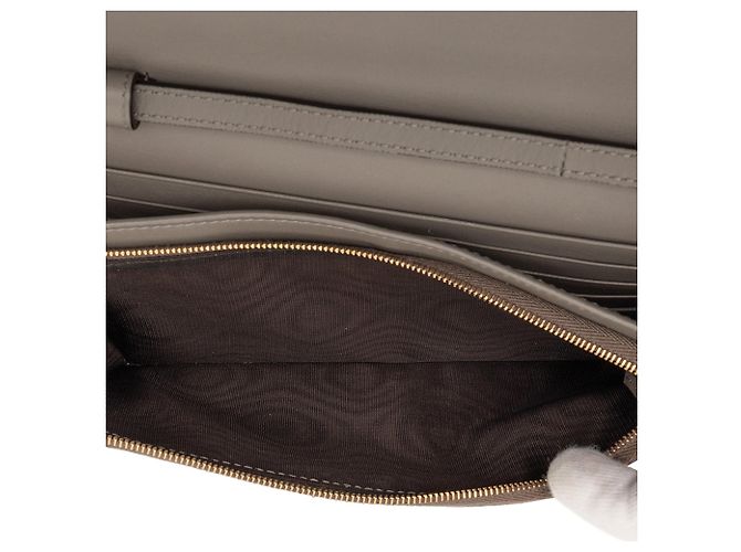 Portafoglio con tracolla Gucci Gray Microguccissima Marrone - vista 4