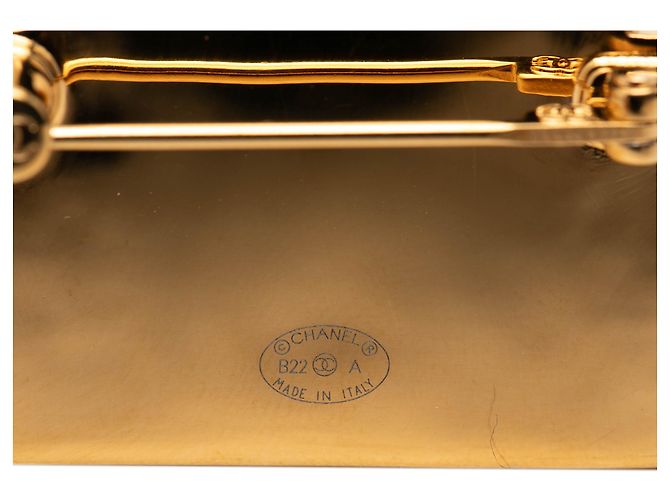 Spilla a cupola Rue Cambon placcata oro Gold CC Chanel D'oro - vista 3