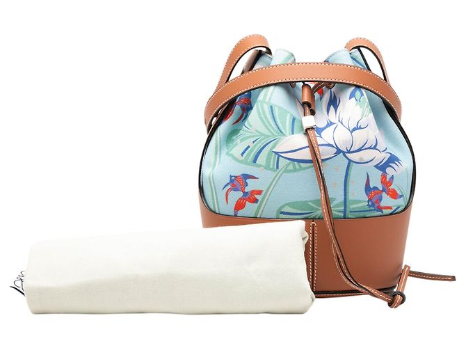 Borsa a secchiello LOEWE Blue Paulas Ibiza Small Canvas Balloon Blu chiaro - vista 8