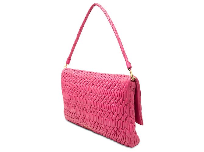 Borsa Miu Miu Pink Matelasse Nappa Crystal Chain Rosa - vista 2