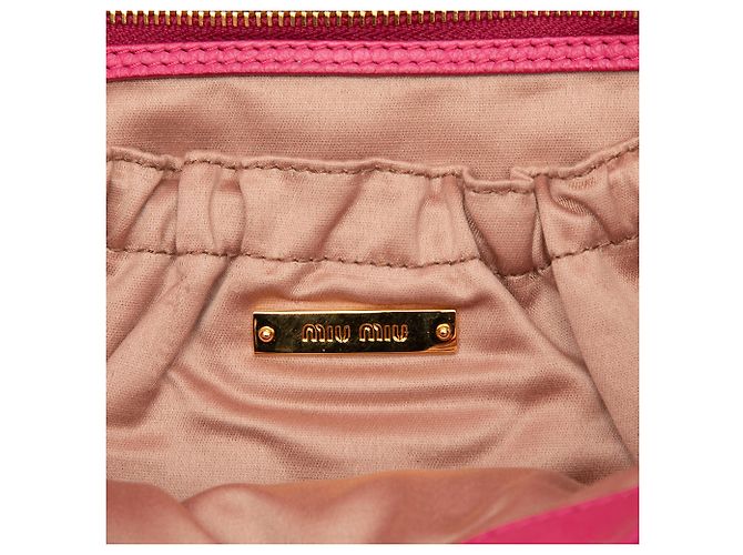 Borsa Miu Miu Pink Matelasse Nappa Crystal Chain Rosa - vista 5