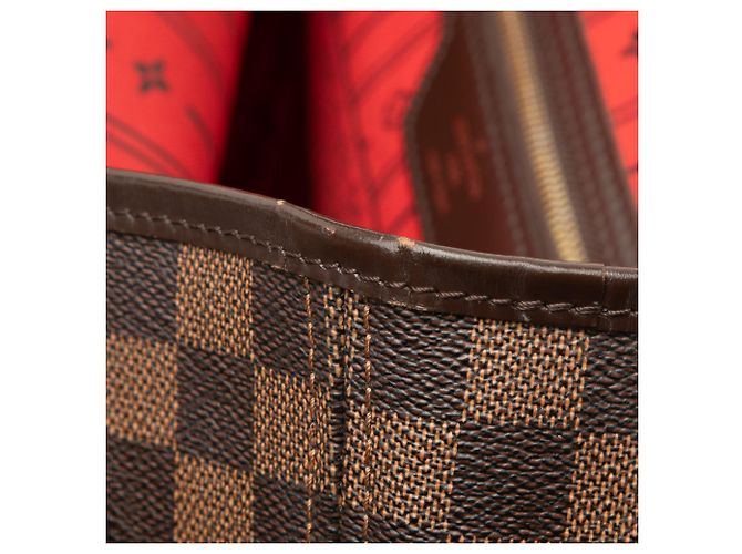 Louis Vuitton Marrone Damier Ebene Neverfull MM - vista 7