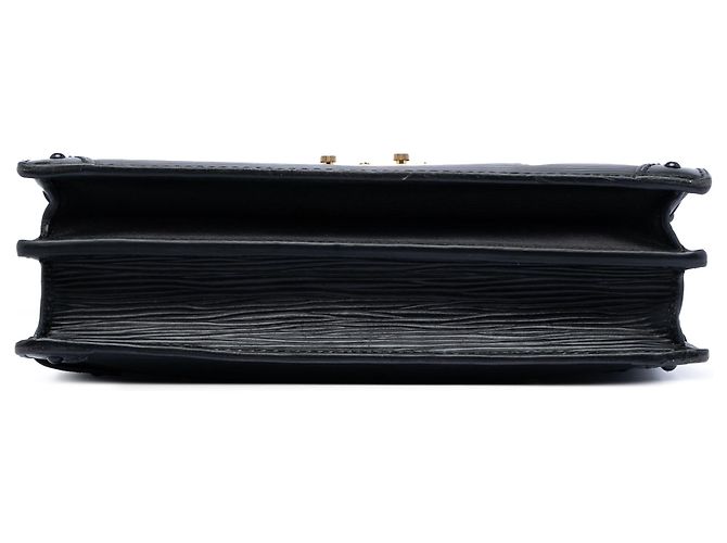 Clutch Louis Vuitton in pelle Epi nera Nero - vista 3