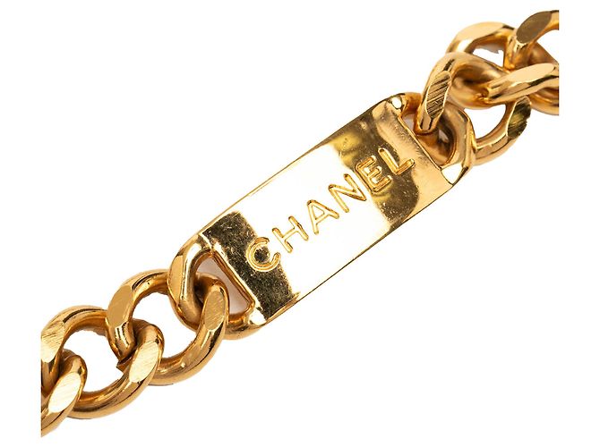 Chanel Gold Gold Plated CC Medallion Kettengürtel Golden - Ansicht 4