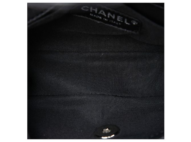 Chanel Black Mini CC Chevron Calfskin Single Flap Nero - vista 4