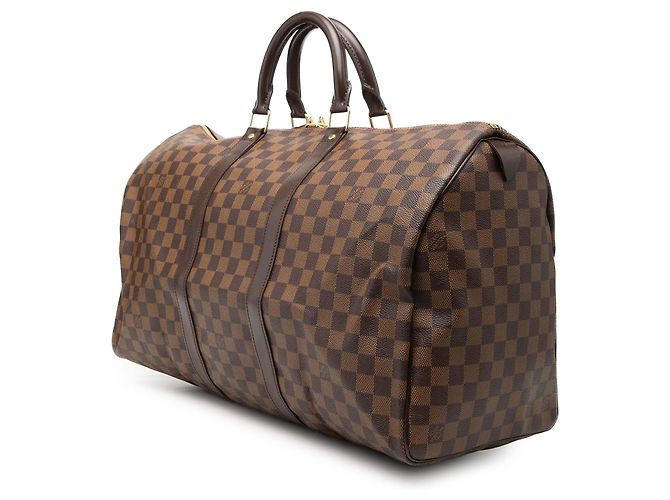 Louis Vuitton Marrone Damier Ebene Keepall 50 - vista 2