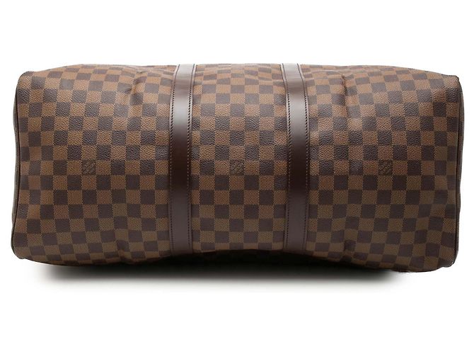 Louis Vuitton Marrone Damier Ebene Keepall 50 - vista 3