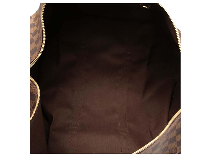 Louis Vuitton Marrone Damier Ebene Keepall 50 - vista 4