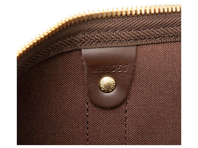 Louis Vuitton Marrone Damier Ebene Keepall 50 - vista 6