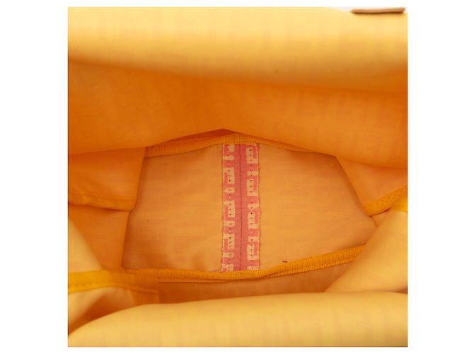Fendi Pink Zucchino Canvas Vertikaler Tote - Ansicht 4