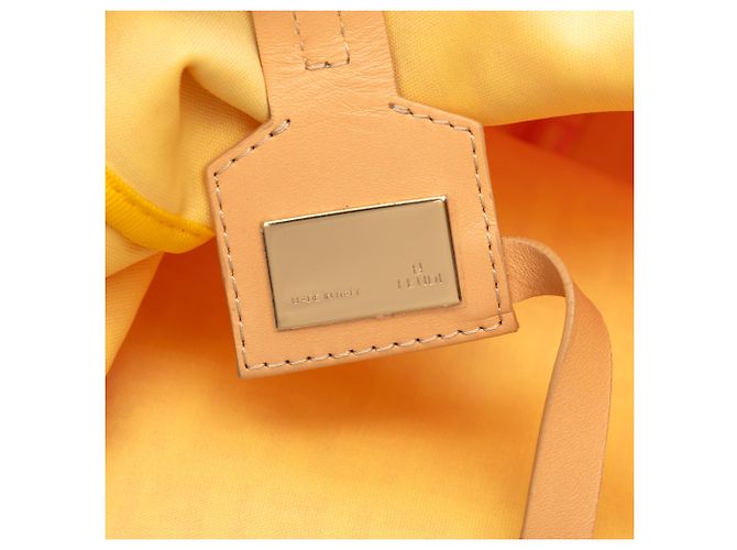Fendi Pink Zucchino Canvas Vertikaler Tote - Ansicht 5