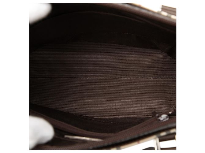 Borsa in tela Burberry Beige House Check - vista 4