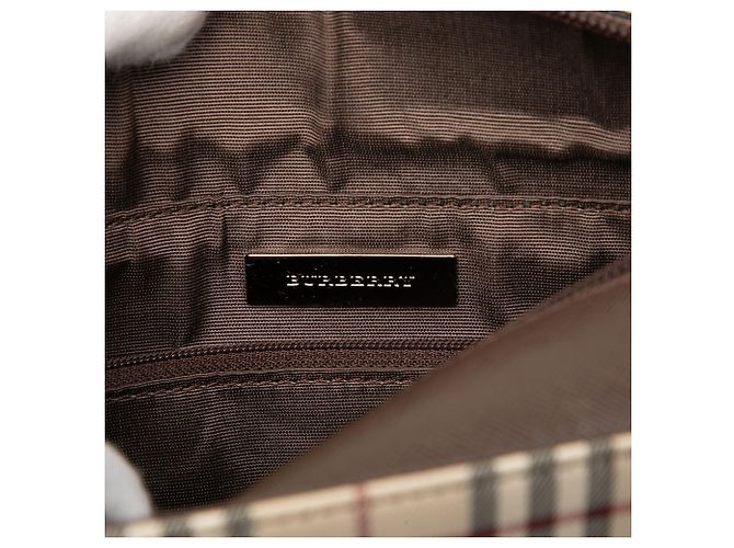 Borsa in tela Burberry Beige House Check - vista 5